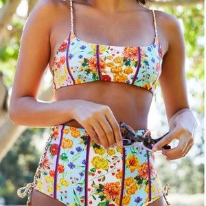Anthropologie Floral Bikini Set - Multicolor